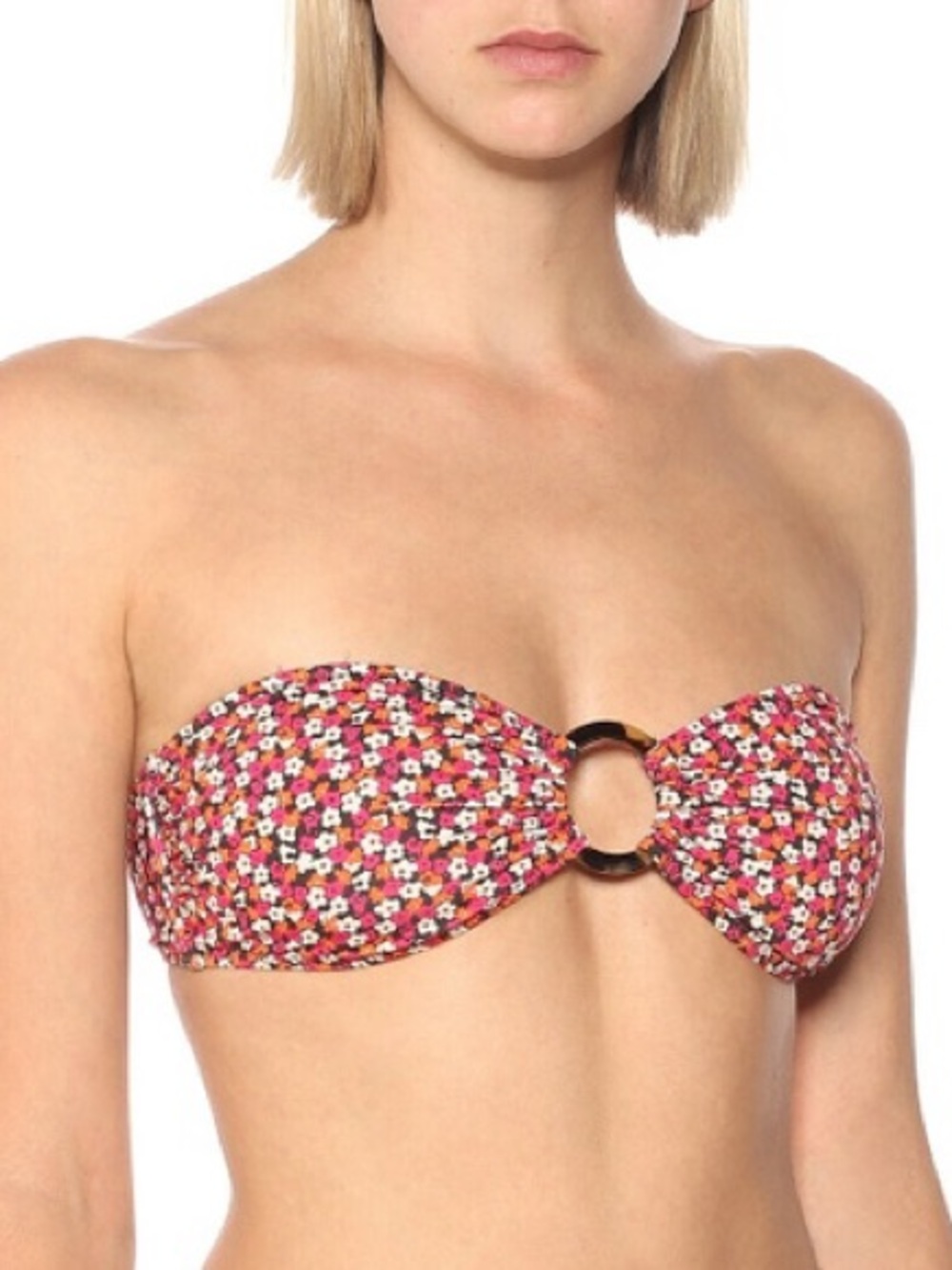 NWT🔖Solid & Striped The Tati Ditsy Floral Strapless Bandeau Bikini Top XS